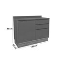 Ver imagem 3 de Cozinha Modulada Completa Versalis 3 Peças (1 Nicho + 1 Balcão + 1 Complemento) C3p195 Freijo/