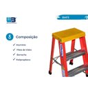 Ver imagem 4 de Escada Banqueta 60cm Fibra de Vidro com 2 Degraus e 1 Patamar WBertolo