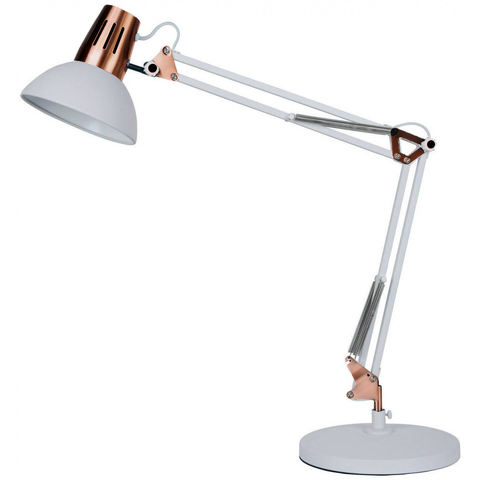 Luminária de Mesa Bravalumi Pixar Stylish Articulável E27 Bivolt Branco