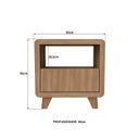 Ver imagem 3 de Mesa de Cabeceira 55cm com Gaveta e Nicho 100% MDF Padrão Planejados Mabel Marrom