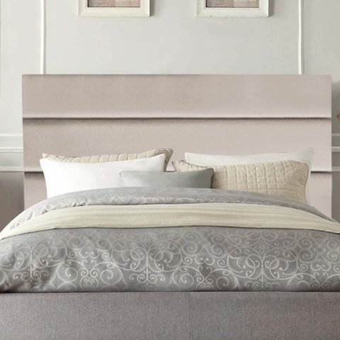 Cabeceira Estofada Argentina 140cm Casal Para Cama Box Quarto Corino Bege - Gat Magazine