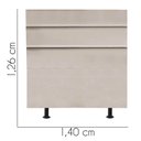Ver imagem 3 de Cabeceira Estofada Argentina 140cm Casal Para Cama Box Quarto Corino Bege - Gat Magazine