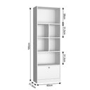 Ver imagem 4 de Livreiro Bali com 1 Porta Basculante Emovell Mel e Preto Estante para Livros