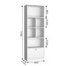 Livreiro Bali com 1 Porta Basculante Emovell Mel e Preto Estante para Livros - 4