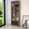 Livreiro Bali com 1 Porta Basculante Emovell Mel e Preto Estante para Livros - 2