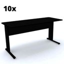 Ver imagem 2 de Conjunto 10 Mesas para Escritório Gerência MX150 Maxxi 150cm Preto