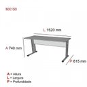 Ver imagem 3 de Conjunto 10 Mesas para Escritório Gerência MX150 Maxxi 150cm Preto