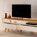 Ver imagem 4 de Rack Viena 2 Gavetas C/led 180 Mavaular Naturalle/off White