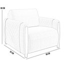 Ver imagem 4 de Poltrona para Sala de Estar Decorativa Pés de Madeira Base Fixa Flora M03 Linho Bege - Lyam Decor