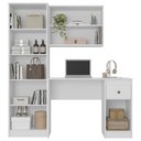 Ver imagem 2 de Mesa Escrivaninha 162cm Bancada de Estudo Colmar Branco Z17 - Mpozenato
