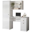 Ver imagem 1 de Mesa Escrivaninha 162cm Bancada de Estudo Colmar Branco Z17 - Mpozenato