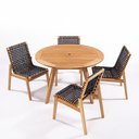 Ver imagem 2 de Mesa de Jantar Redonda Tambaú 120cm Stain Castanho