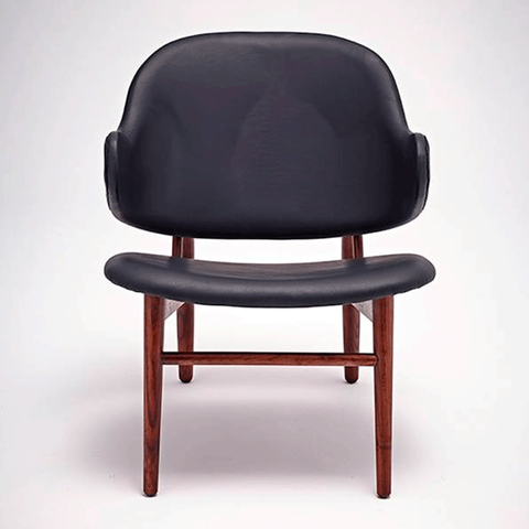 Poltrona Easy Chair Base Tabaco em Couro Ecológico e Natural ou Tecido Várias Cores - Artesian