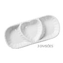 Ver imagem 2 de Petisqueira Travessa Coração de Cerâmica Branca Class Home 12×28,5×3,5cm