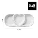 Ver imagem 4 de Petisqueira Travessa Coração de Cerâmica Branca Class Home 12×28,5×3,5cm