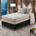 Ver imagem 2 de Cama Box Solteiro King Preto + Colchão Molas Superlastic Bahamas 96x203x63cm