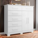 Ver imagem 7 de Cômoda Sapateira Mandarim 6 Gavetas 2 Portas Branco