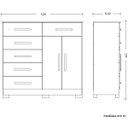 Ver imagem 4 de Cômoda Sapateira Mandarim 6 Gavetas 2 Portas Branco