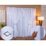 Cortina Voil Com Forro Microfibra Sala E Quarto 8,00 x 2,50 - Branco - 2