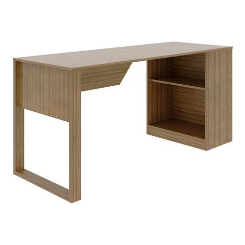 Mesa para Escritório com Armário 160cm Multimóveis Cr25264 - Amêndoa