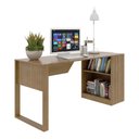 Ver imagem 2 de Mesa para Escritório com Armário 160cm Multimóveis Cr25264 - Amêndoa
