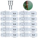 Ver imagem 1 de Dobradiça Porta Cadeado Fecho Trinco Zincado 6,5cm para Portão Gaveta Armário | Silvana | Kit 10 Un