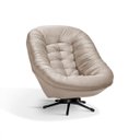 Ver imagem 2 de Poltrona Ibiza em Veludo Giratória Estrutura em Madeira:bege