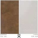 Ver imagem 5 de Cabeceira Casal Queen 160 Cm Mira Corano Caramelo/linho Cru - Nexta Casa