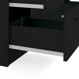 Penteadeira Ditália 7 Gavetas C/espelho Redondo Pe-100 Cor:preto - 7