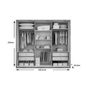 Ver imagem 3 de Guarda Roupa Casal 6 Portas c/ Espelho e 4 Gavetas Rizon Plus Cumaru - Novo Horizonte
