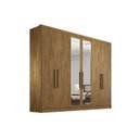 Ver imagem 1 de Guarda Roupa Casal 6 Portas c/ Espelho e 4 Gavetas Rizon Plus Cumaru - Novo Horizonte