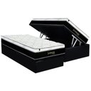 Ver imagem 1 de Conjunto Box Baú Solteiro: Colchão Espuma Luckspuma Visco Masterpocket Lucksfaction Black + Base