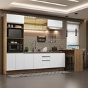 Ver imagem 1 de Armário de Cozinha Completa 315cm Rustic/Branco Glamy Madesa 01
