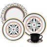 Aparelho De Jantar Floreal Luiza 20 Peças Porcelana Oxford Preto Florido - 6