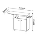 Ver imagem 2 de Tábua Passar Tp-3000 C/ 2 Portas Branco - Tecno Mobili