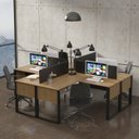 Ver imagem 2 de Estação de Trabalho para 4 Lugares com Divisória