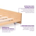 Ver imagem 4 de Cama Auxiliar Crescer Casatema MadeiraOriginals Marrom/Carvalho