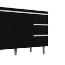 Ver imagem 5 de Balcão Gabinete de Pia para Cozinha sem Tampo 120cm Andréia Preto Fosco- Mabe Magazine