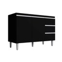 Ver imagem 2 de Balcão Gabinete de Pia para Cozinha sem Tampo 120cm Andréia Preto Fosco- Mabe Magazine
