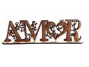 Ver imagem 1 de Palavra Decorativa em Mdf Cru- Amor