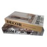 Conjunto livro caixa de papelão decorativo 'Home' + 'Decor' - 1