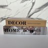 Conjunto livro caixa de papelão decorativo 'Home' + 'Decor' - 4