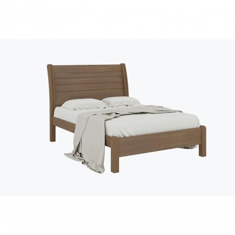 Cama Casal com Detalhe Esmeralda Plus - D' Doro Castanho-ripado