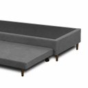 Ver imagem 4 de Base Cama Box Solteiro com Cama Auxiliar 0,96 Laura Vilajo: Suede Cinza