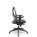 Ver imagem 2 de Cadeira Plaxmetal Bix X+ Base Italia Mecanismo Slider Tela Preta Assento Vinil Preto
