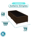 Ver imagem 4 de Cama Box Bau Solteiro Blindado Nature Marrom 78x188