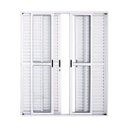 Ver imagem 1 de Porta Balcao 6 Folhas Aluminio Branco C/ Fechadura 2.10x1,80