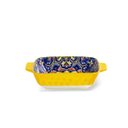 Ver imagem 1 de Travessa em Cerâmica Amarelo com Detalhes Florais Interno 16cm UN0116 Btc