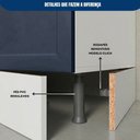 Ver imagem 6 de Cozinha Modulada Olivia 5 Peças com Aéreo de 120cm com Vidro Reflex Poliman Móveis