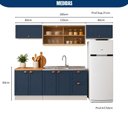 Ver imagem 3 de Cozinha Modulada Olivia 5 Peças com Aéreo de 120cm com Vidro Reflex Poliman Móveis